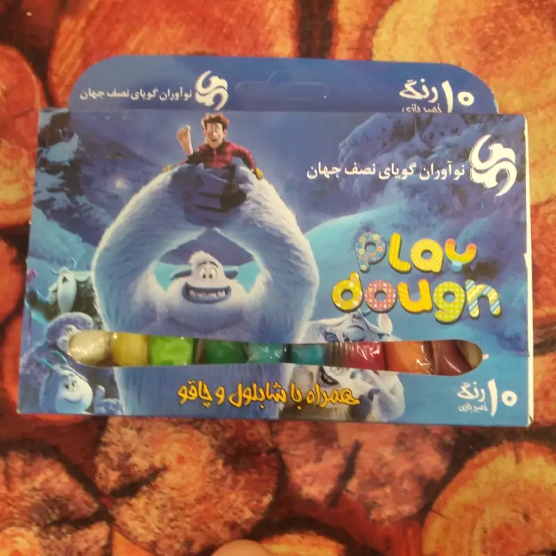 خمیر بازی 10 رنگ همراه با شابلون و چاقو نو آوران